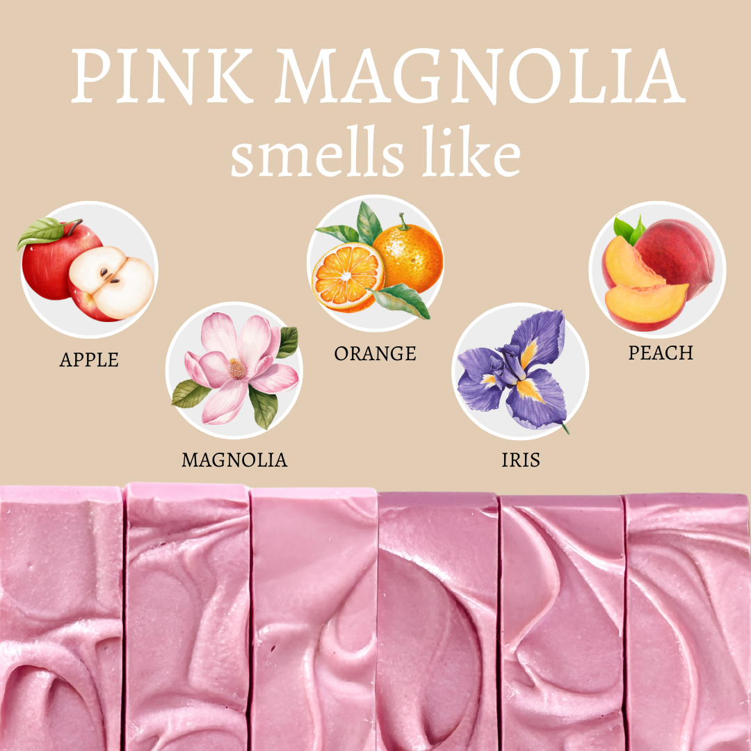 Pink Magnolia Valentine's Handmade Soap Bar