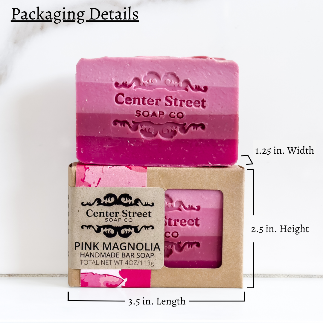 Pink Magnolia Valentine's Handmade Soap Bar