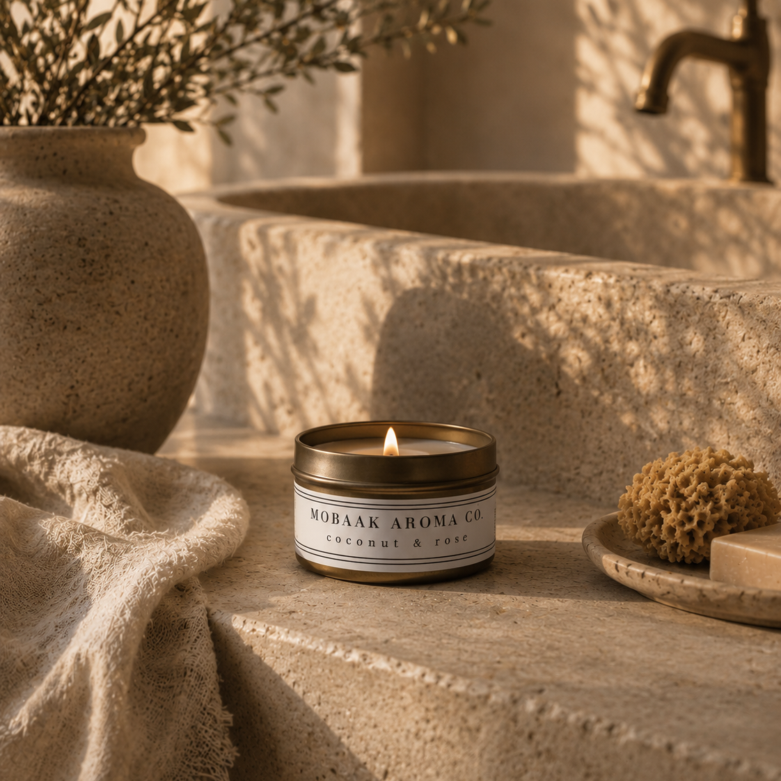 Coconut & Rose Travel Candle